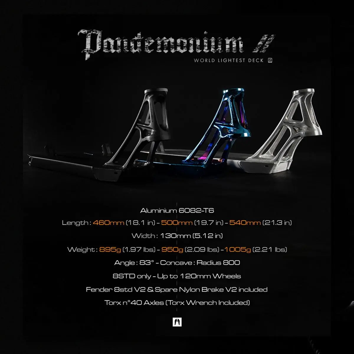 Ethic DTC Pandemonium V2 Deck Chrome Blue SCoaliton
