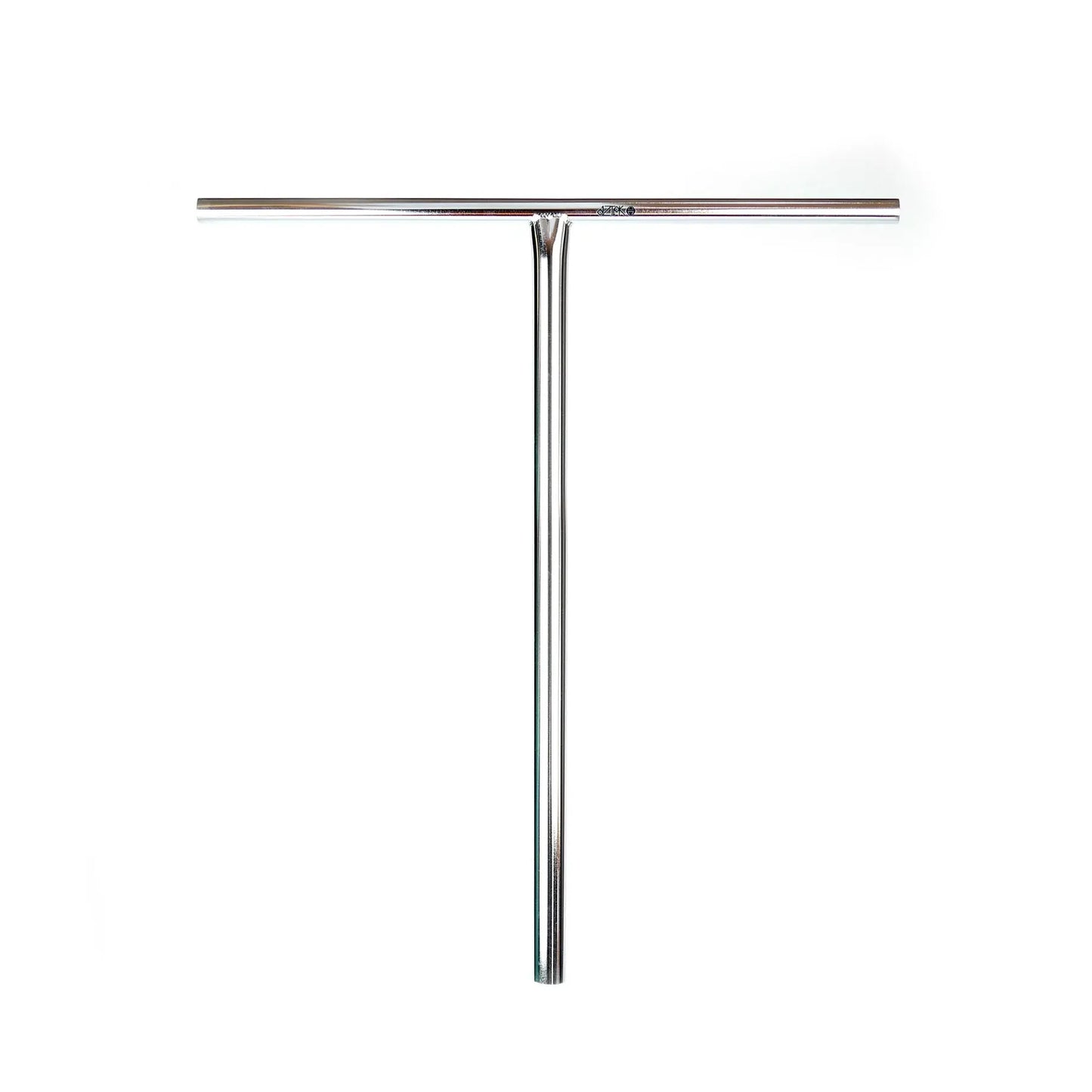 Aztek Davinci stunt scooter / stuntstep Chrome metal T-bar on a white background front view 