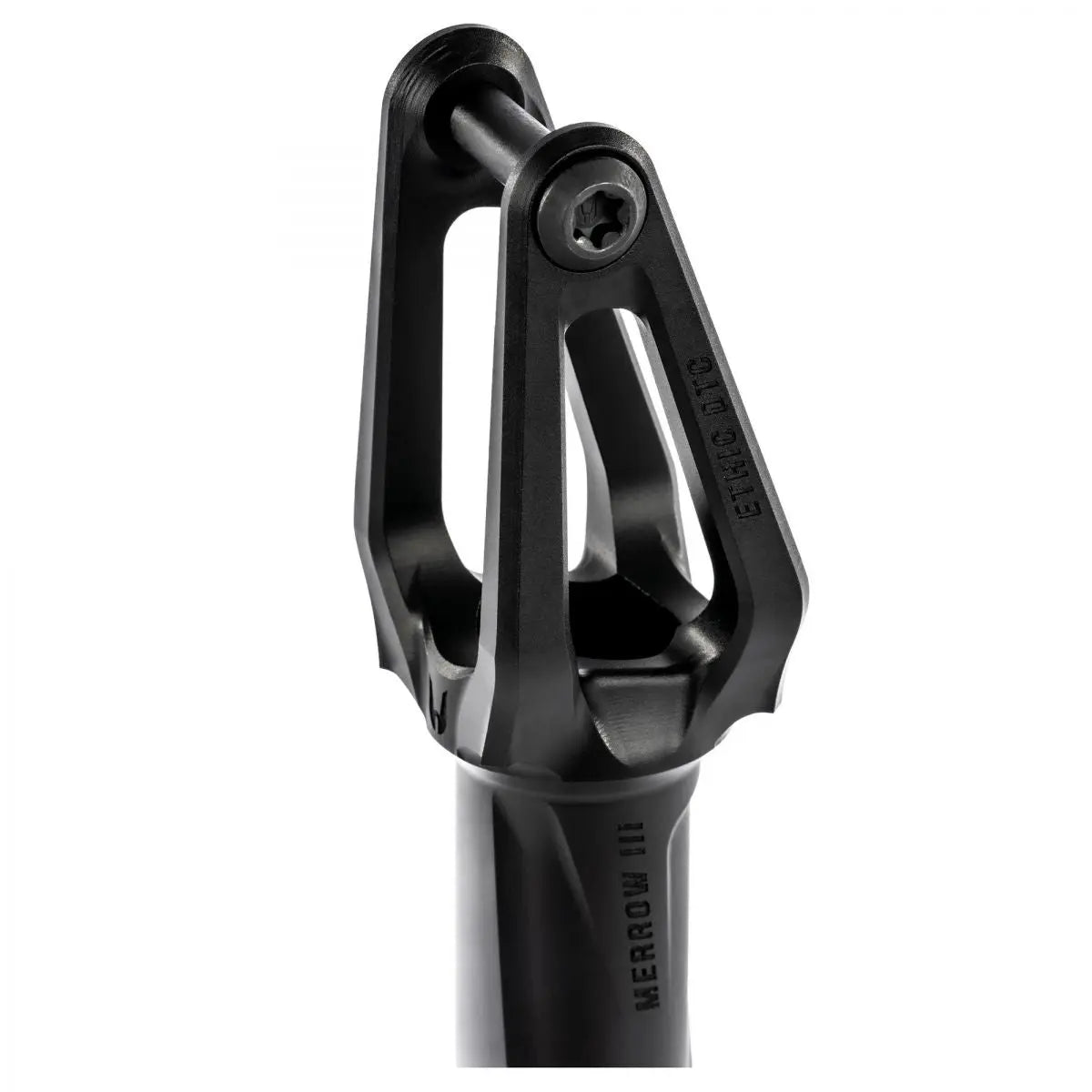 Ethic Merrow V3 SCS compatible Stunt Black  fork Scooter / Stuntstep Fork bottom view